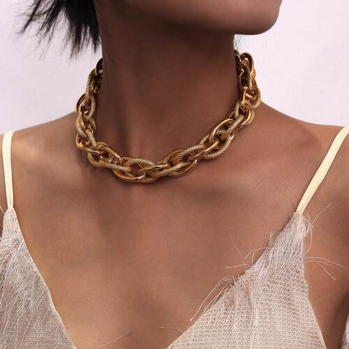 High Quality Punk Lock Choker Necklace Pendant Women Collar