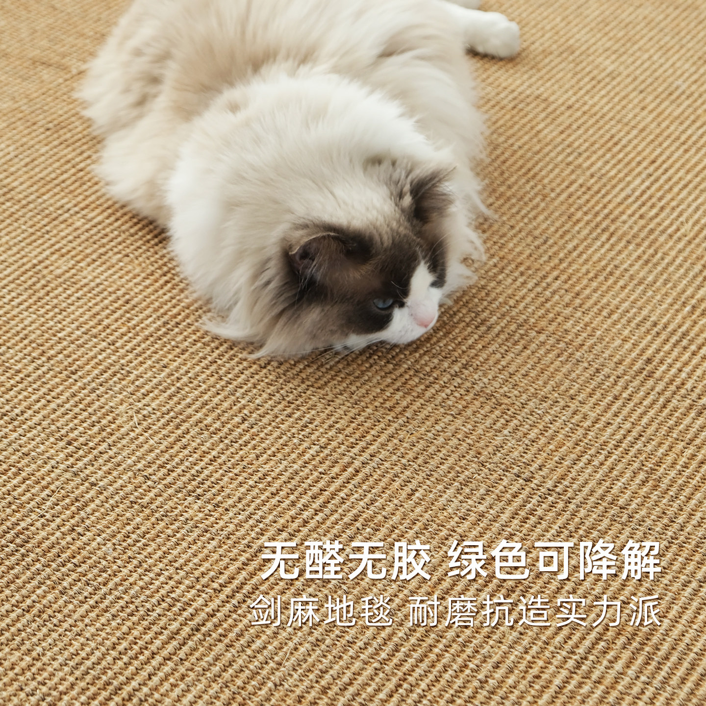 剑麻亚麻棉麻草编地毯原木风日式茶室中式禅意客厅卧室环保地垫