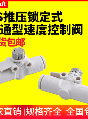 管道型调节阀推压锁定式直通型速度控制阀带锁节流阀AS1002/2002F