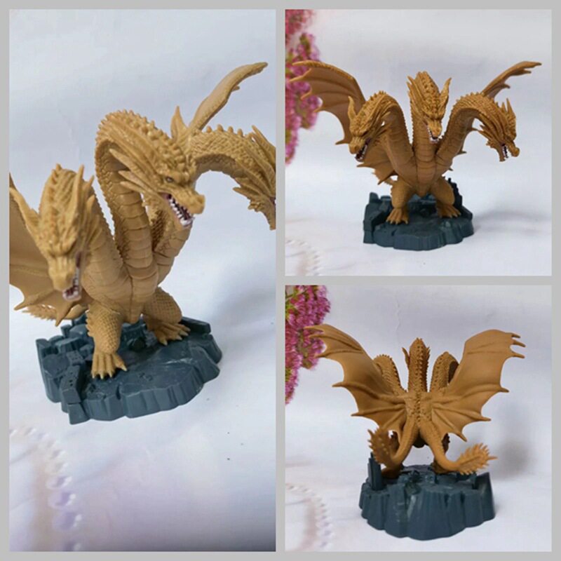 2019电影版 哥斯拉2 2019 怪兽 三头龙 基多拉 q版 手办