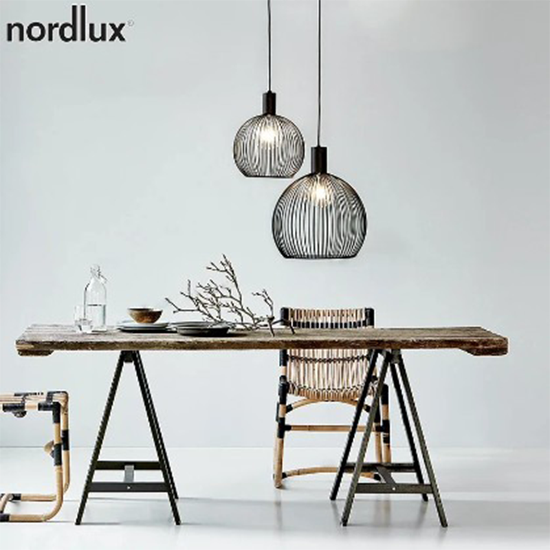 Nordlux极简约ins风餐厅客厅卧室铁艺鸟笼吊灯AVER