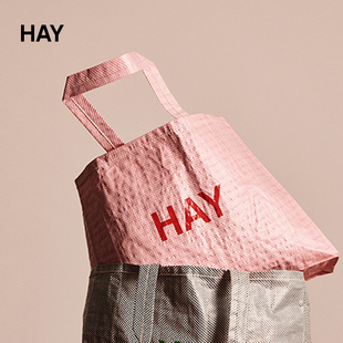 Bag HAY Candy Mono 简约便携大容量LOGO购物袋 编织环保袋