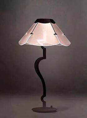 台湾艾舍人中式简约书房创意卧室台灯LED美好时光调光雾金砂黑色