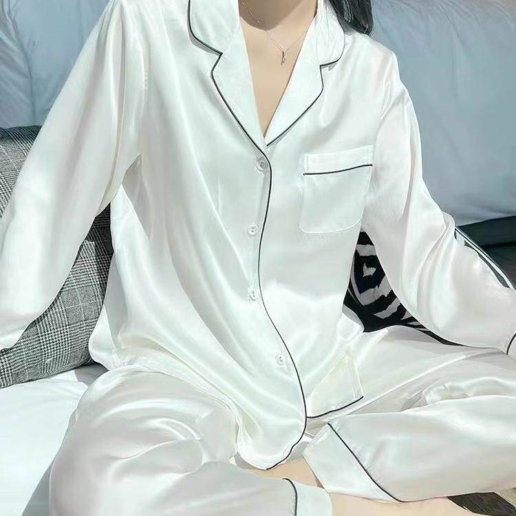 2026新款重磅真丝睡衣女春秋长袖长裤套装桑蚕丝气质丝绸家居服夏