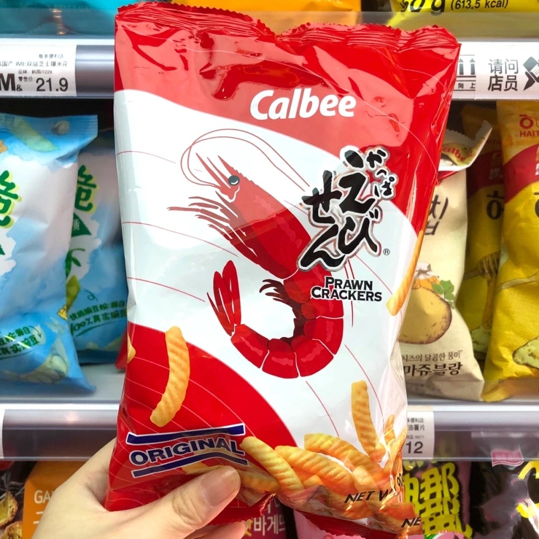 泰国711零食卡乐比虾条原味黑胡椒儿童健康零食脆脆条大虾味虾条