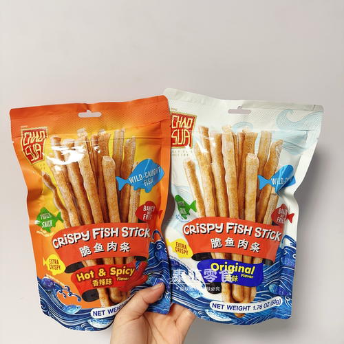 鲜辣入魂！泰国进口原味香辣味脆鱼肉条休闲零食即食追剧零食营养