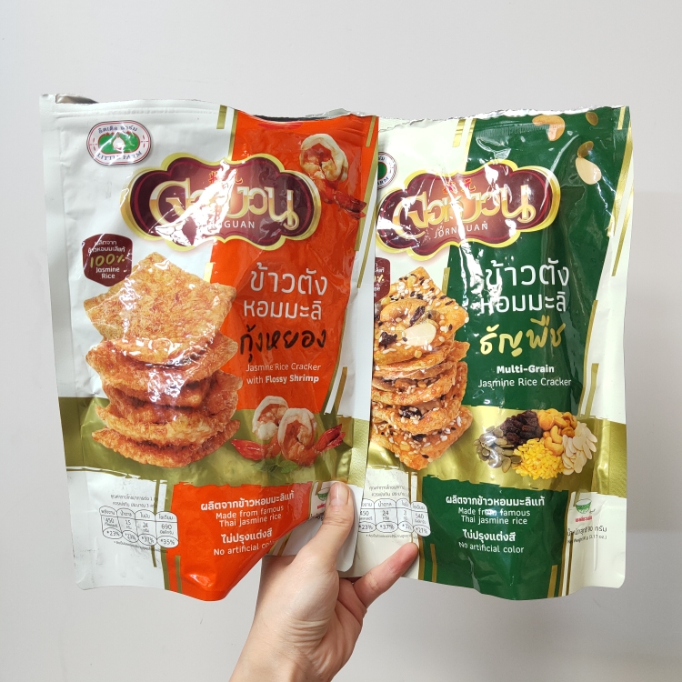 泰国伴手礼!泰国原装进口状元锅巴茉莉米饼坚果锅巴虾味肉松锅巴