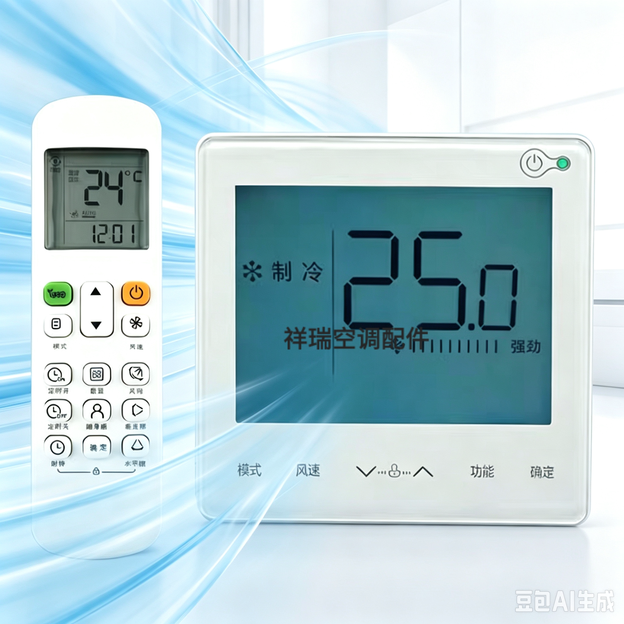 适用于美的中央空调线控器90F8 90F7 90F1三代乐享酷风2线控制器