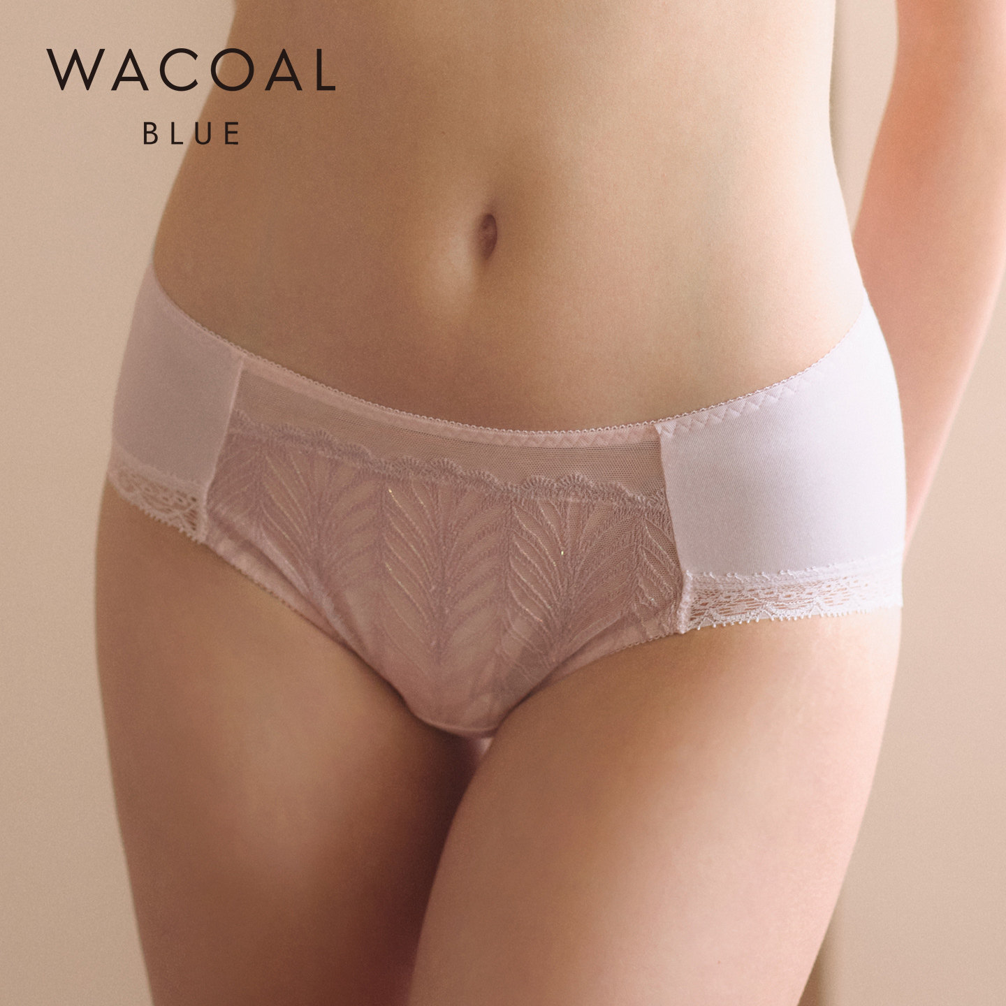 华歌尔Wacoal刺绣中高腰女士内裤三角裤内裤内衣女WP3433