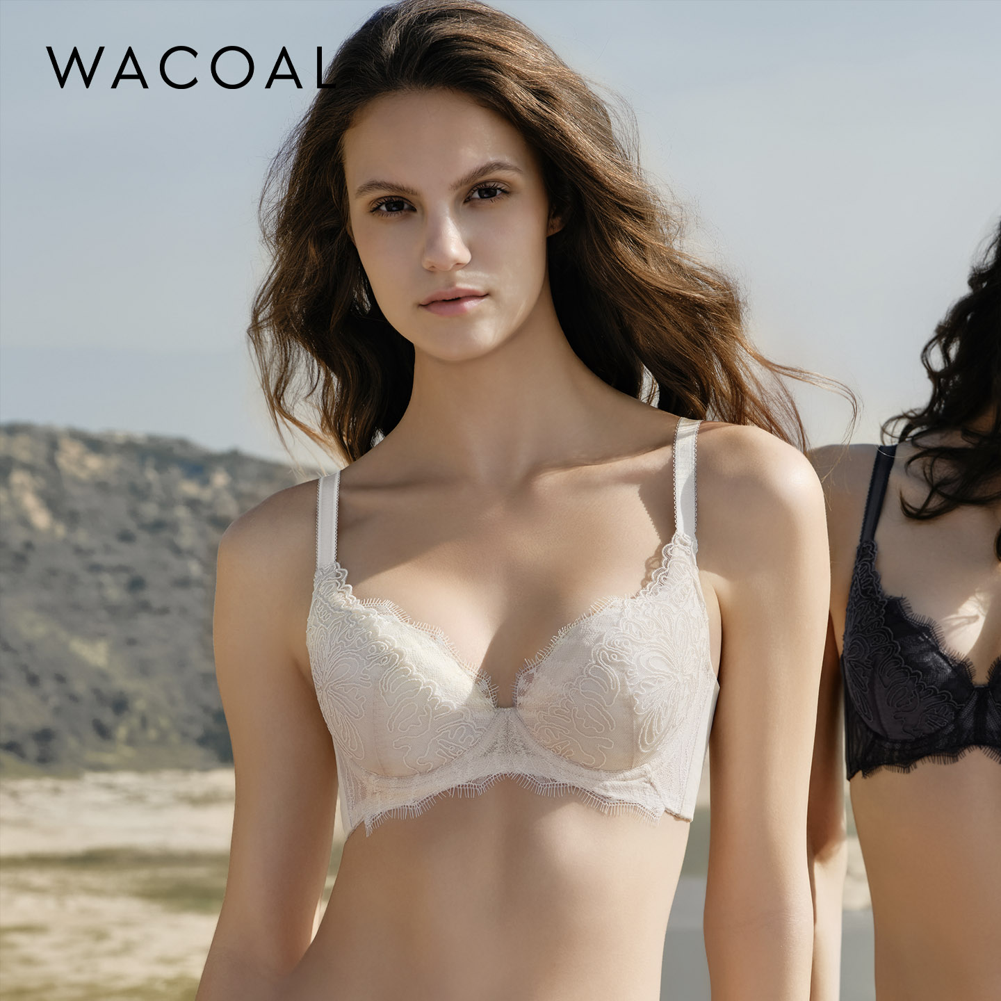 华歌尔蕾丝聚拢侧收文胸内衣女