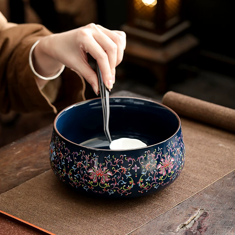 复古青花缠枝莲陶瓷茶洗大号茶渣缸杯洗家用笔洗水盂茶道配件建水,餐饮具,茶台废水/渣桶,淘宝优惠券,粉丝福利购,淘宝优惠卷