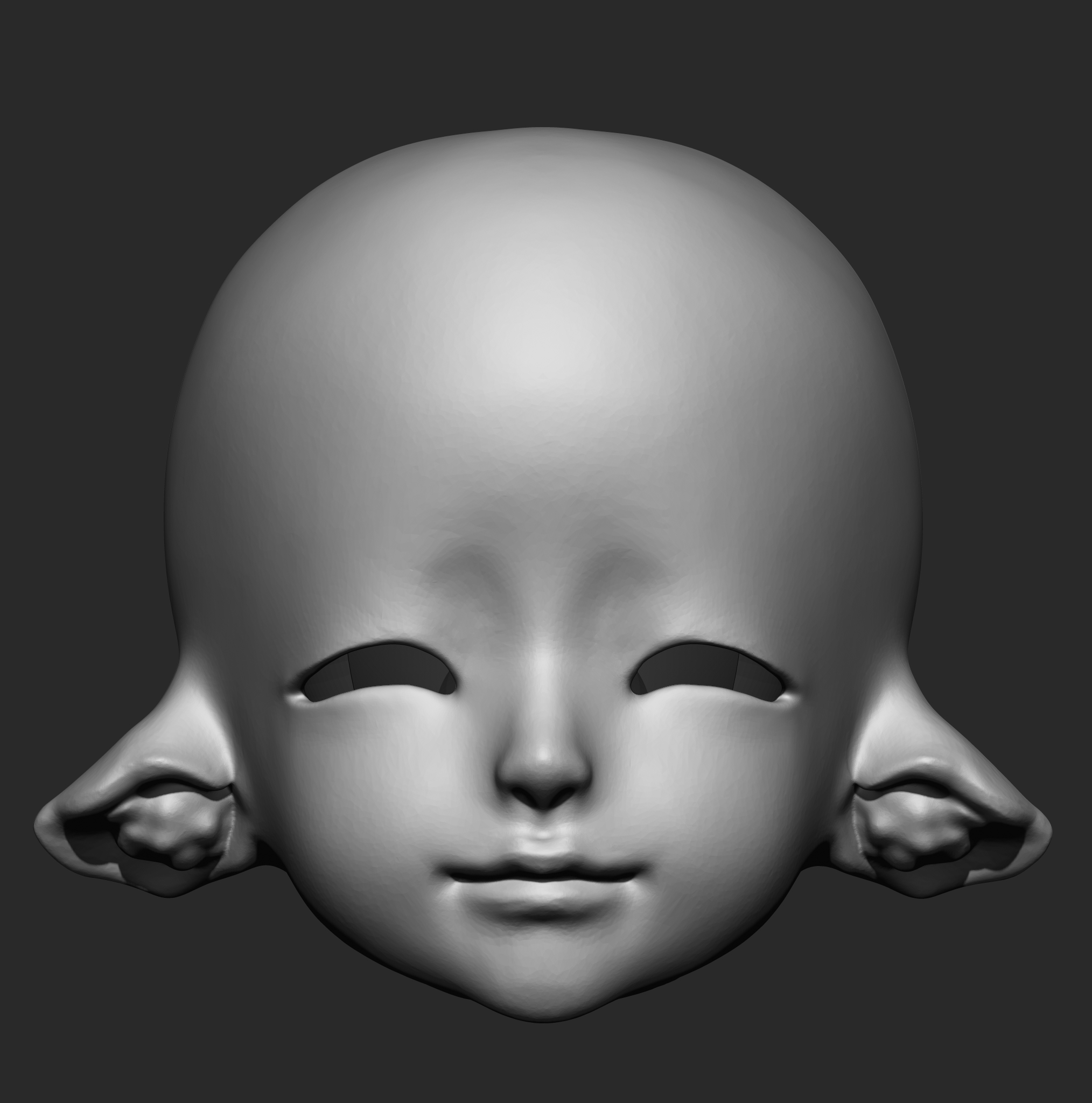 bjd娃娃头3d模型三维文件打印图纸stl高精度素材346分特6叔头半眠