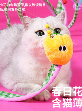 zeze春日猫隧道猫玩具自嗨解闷铃铛逗猫棒弹簧猫薄荷躲避猫用品