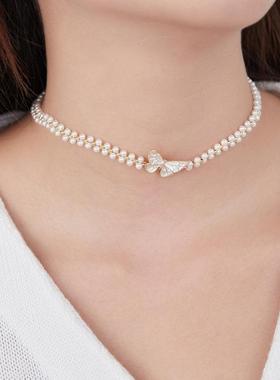 时尚个性轻奢珍珠蝴蝶项链