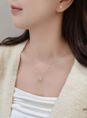 轻奢s925纯银锆石项链女高级感小众锁骨链气质日常通勤颈链2025年