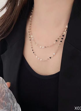 法式轻奢小众高级感金色项链女时尚个性锁骨链气质百搭颈链2026年