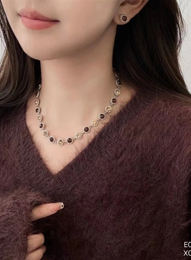 韩国小众高级感复古项链女时尚个性毛衣链秋冬日常通勤百搭锁骨链
