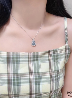 小众高级感S925银平安葫芦吊坠项链女轻奢锁骨链日常百搭颈链爆款