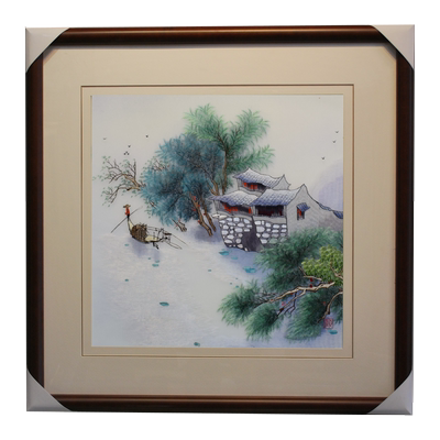 江南水乡60工艺小桥流水顾氏苏绣