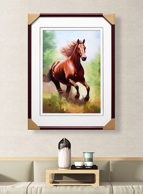 60*85顾氏苏绣骏马图 马到成功 马年送礼 送朋友客户礼品刺绣挂画