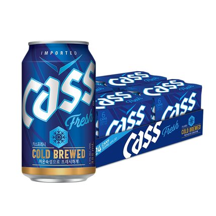 【正品行货】凯狮韩国进口啤酒原味355ml整箱24罐