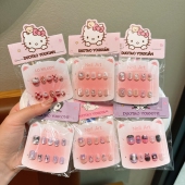 儿童可爱卡通猫眼美甲贴3 7岁女童穿戴甲贴片指甲贴无毒2026新款