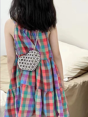 Портативная летняя плетеная сумка через плечо из жемчуга, небольшая сумка