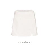 enndou100%匹马棉A字裙高腰显瘦纯色2025春秋设计感小众半身裙裤