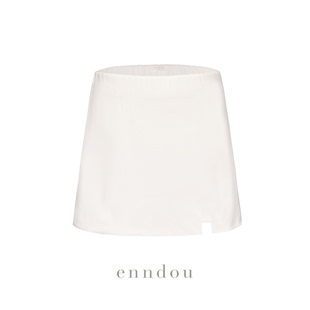 enndou100%匹马棉A字裙高腰显瘦纯色春秋新款 设计感小众半身裙裤