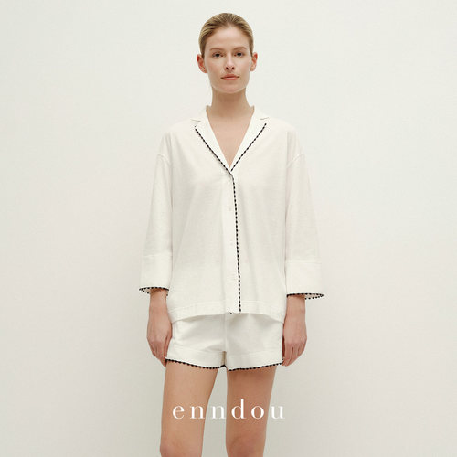 enndou100%匹马棉家居服套装