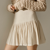 00上新 春装 120支纯棉风琴褶A字百褶短裙女 enndou 新款