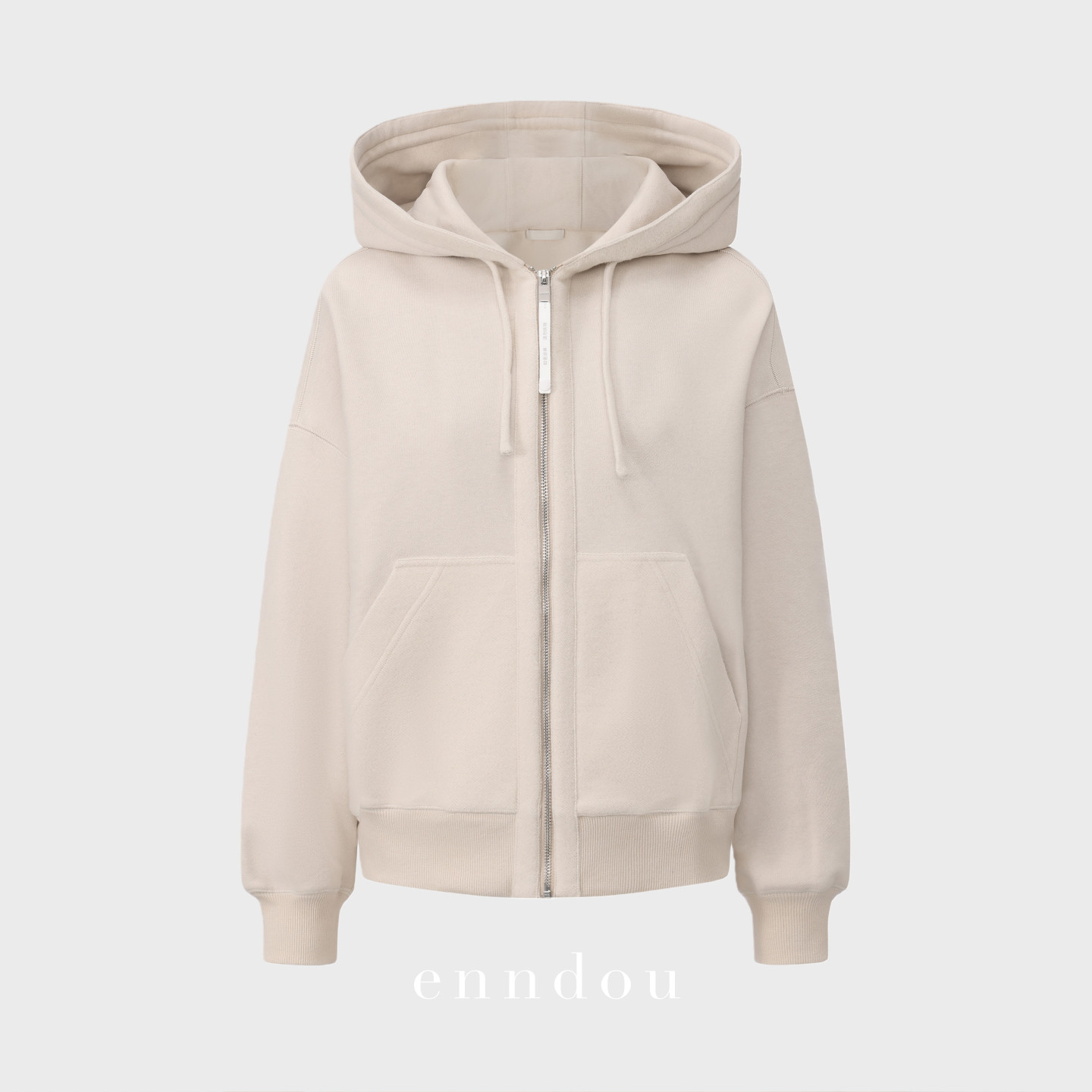 enndou秋冬新款绒感云柔连帽卫衣