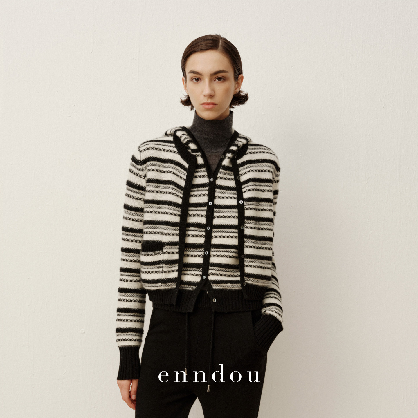 enndou2025秋冬新款100%纯羊绒费尔岛针织提花纽扣针织开衫外套女,女装/女士精品,毛针织衫,淘宝优惠券,粉丝福利购,淘宝优惠卷