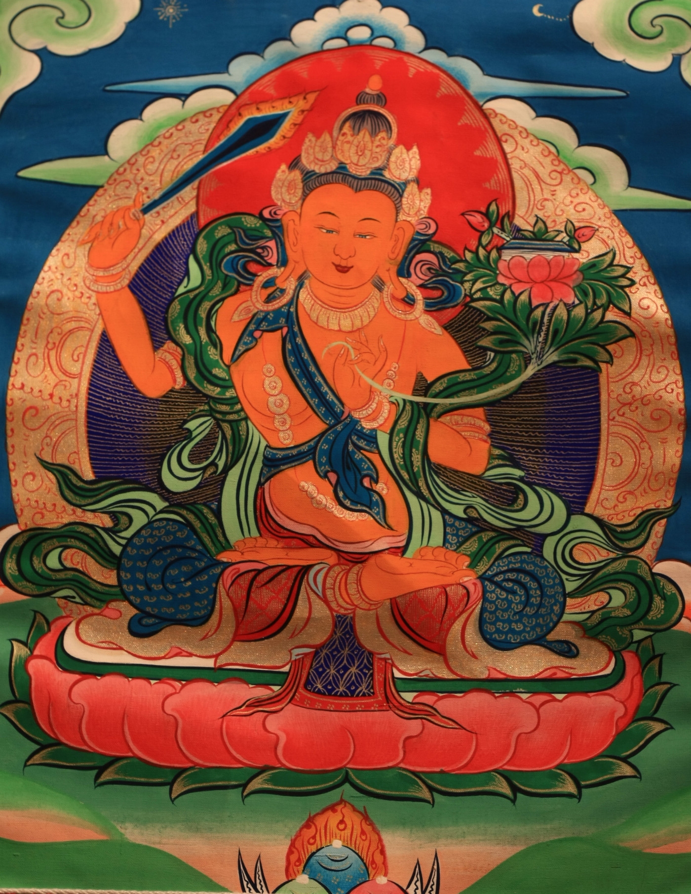 十字绣唐卡佛图莲花