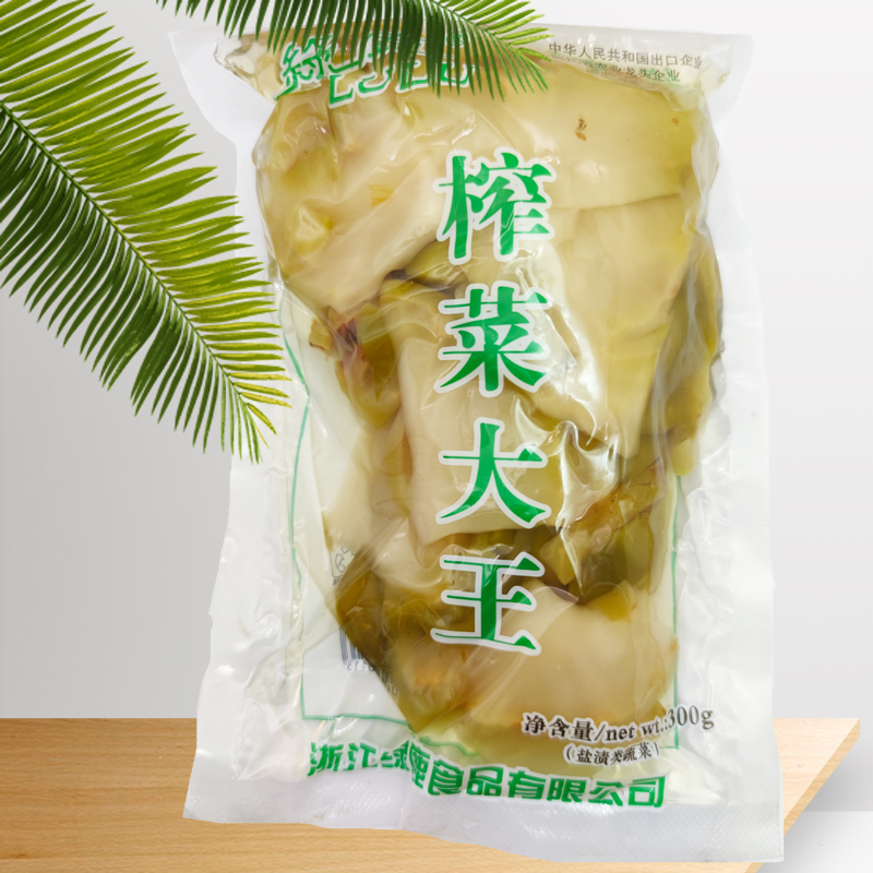 温州特产榨菜片腌制泡菜绿鹿榨菜大王下饭菜爽口脆300克袋装即食 水产肉类/新鲜蔬果/熟食 腌制/榨菜/泡菜 原图主图