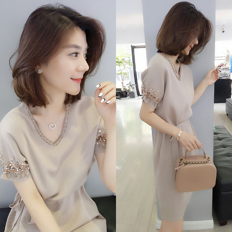 欧洲站2020新款夏装欧货潮重工小个子连衣裙女收腰显瘦气质北欧风