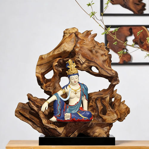 天然随型风化枯木民宿根雕摆件