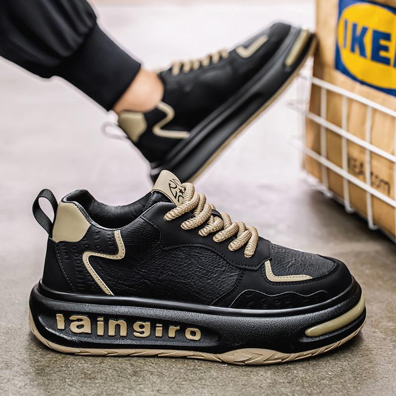 厚底男鞋夏季新款男士防水上班