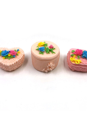 青海特色工艺品盐雕DIY家装摆件心形首饰盒储物盒送人小礼品