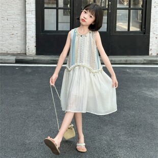 NEXT JANSO女童民族风连衣裙夏款2026新款儿童无袖波西米亚沙滩裙