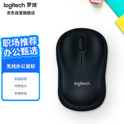 （Logitech）B175无线鼠标办公鼠标USB无线鼠标电池笔记本电