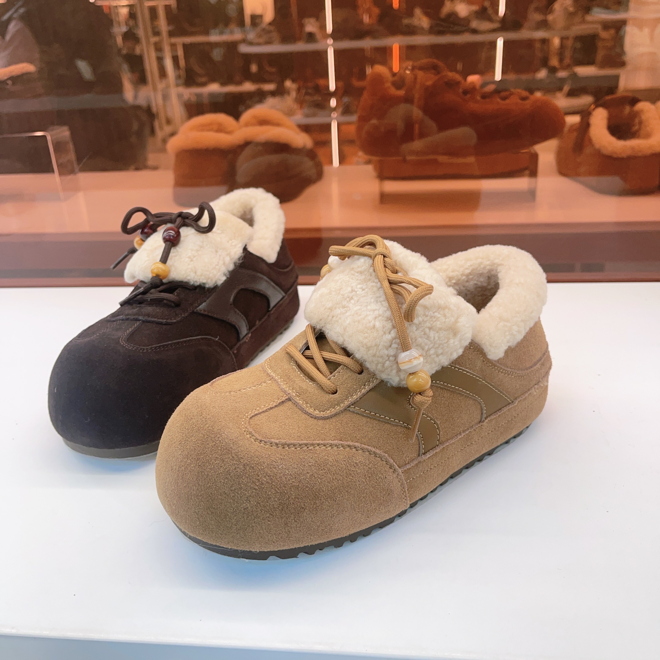 270-191玛莎玛索冬季新款羊毛大棉鞋翻毛皮勃肯鞋内增高休闲棉鞋