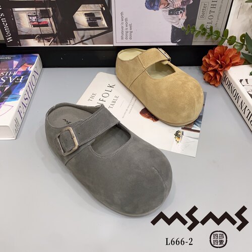 666-2玛莎玛索2026春季新款女款勃肯鞋女鞋丑萌大头厚底包头拖