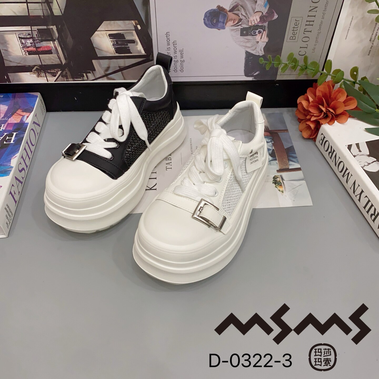 0322-3玛莎玛索2026春夏季新款女款休闲鞋女鞋运动鞋单网单鞋