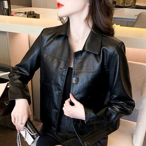 短款皮衣外套女2025春秋新款