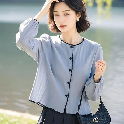 2025春秋新款气质减龄小衫上衣女