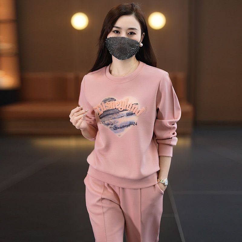 2025年春秋季新款时尚洋气减龄休闲运动两件套女宽松显瘦卫衣套装,女装/女士精品,时尚套装,淘宝优惠券,粉丝福利购,淘宝优惠卷