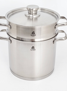 清货三A汤锅食品级304不锈钢蒸煮一体汤锅家用加厚底锅具炖锅22cm