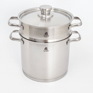 清货三A汤锅食品级304不锈钢蒸煮一体汤锅家用加厚底锅具炖锅22cm