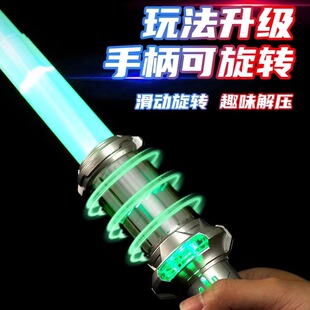 炫酷激光剑儿童玩具可伸缩亢龙锏发光剑七彩萝卜剑男孩闪光荧光棒